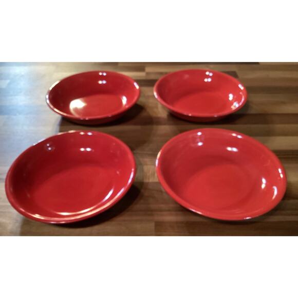 Tabletops Unlimited Espana Salad Pasta Dessert Plate 8" Set of 4 Red - Picture 6 of 9